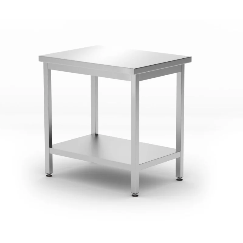 Acheter Direct Table de Travail Centrale Kitchen Line avec Étagère - P 600 x L 800 mm