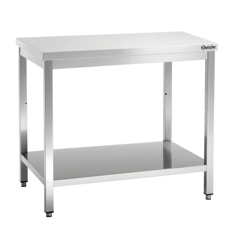 Bon Marché Table de Travail Inox avec Etagère Basse - P 700 mm - L 1200 mm