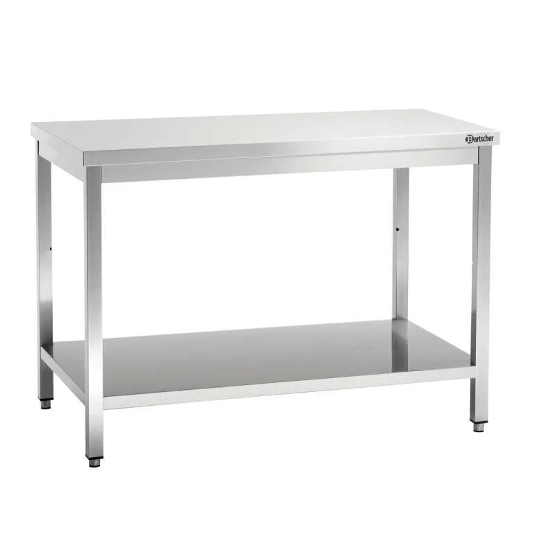 Table de Travail Inox avec Etagère Basse - P 700 mm - L 1400 mm Nouvelle Collection