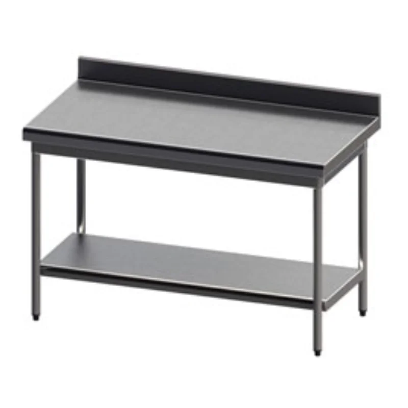 Livraison Gratuite Table Inox avec Dosseret et Etagère Basse - P 700 - L 1000 mm