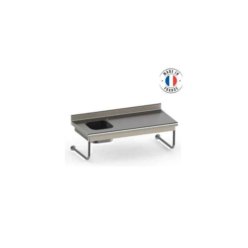 Prix Choc Table du Chef Suspendue avec Cuve à Gauche - L 1600 mm