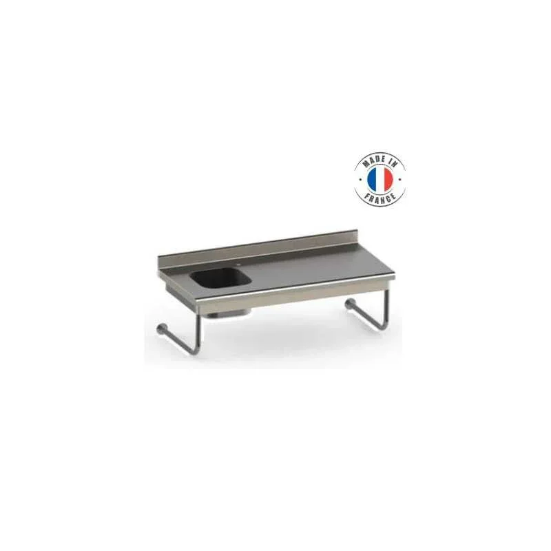 Vente Flash Table du Chef Suspendue avec Cuve à Droite - L 1800 mm
