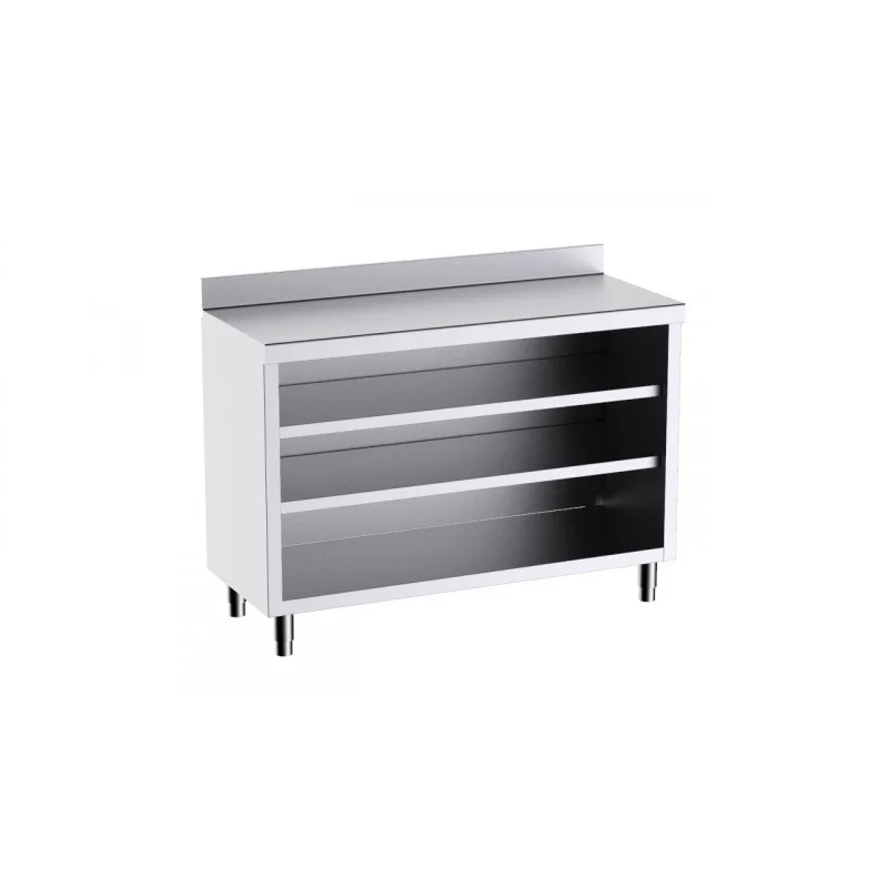 Produit De Marque Table Comptoir avec Dosseret et 2 Etagères Intermédiaires - 1000x600x1050