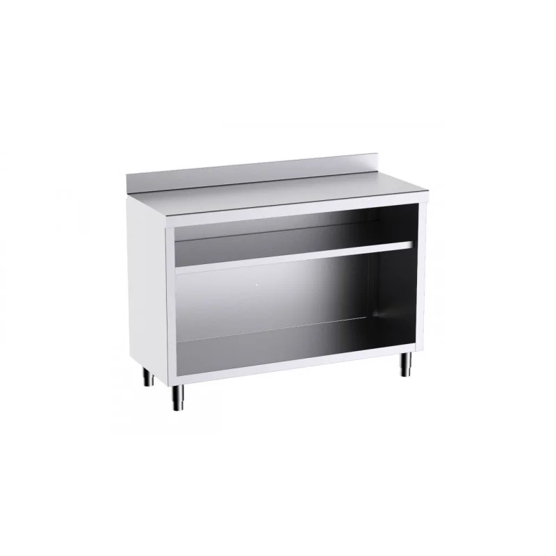 Table Comptoir avec Dosseret et 1 Etagère Intermédiaire - 1500x600x1050 Meilleure Vente