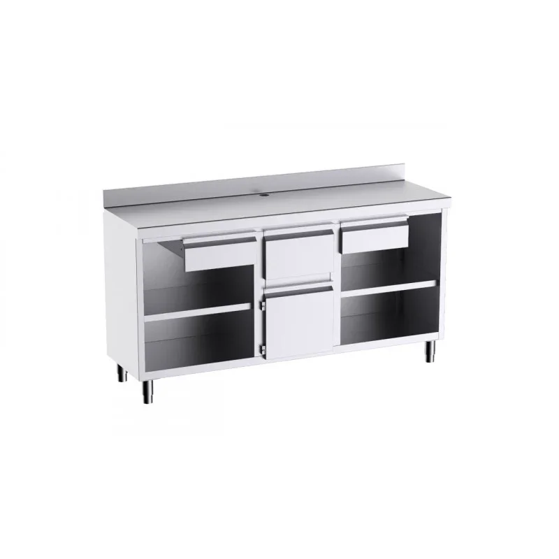 Meilleure Vente Table pour machine à café ECO avec Dosseret - 2000x600x1050