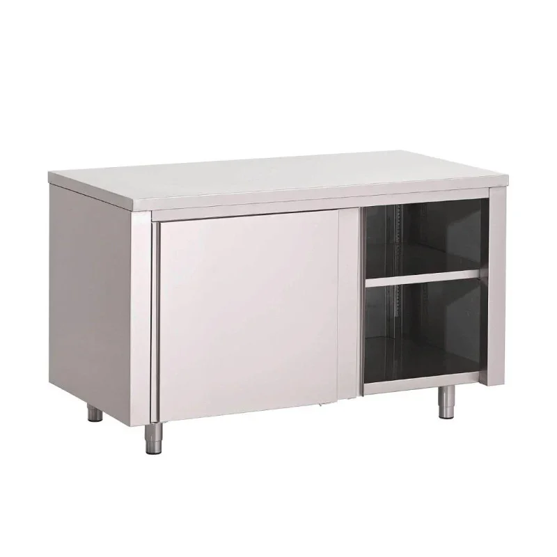 Meuble en Inox Avec Portes Coulissantes - L 2000 x P 700mm Bon Plan