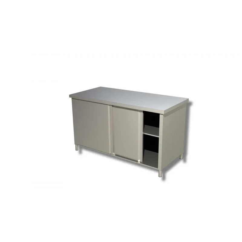 Affaire À Saisir Meuble Inox avec Portes Coulissantes - L 1200 x P 700 mm