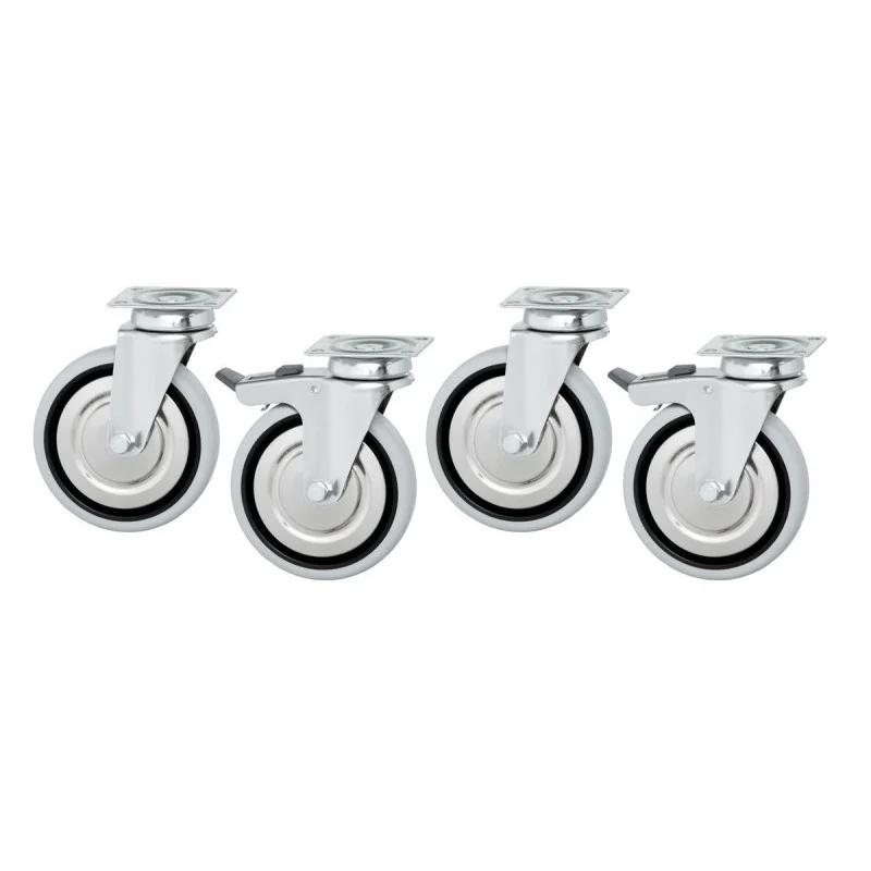 Roulettes pour Meuble Inox Bas et Armoire Chauffante - Lot de 4 Nouveauté