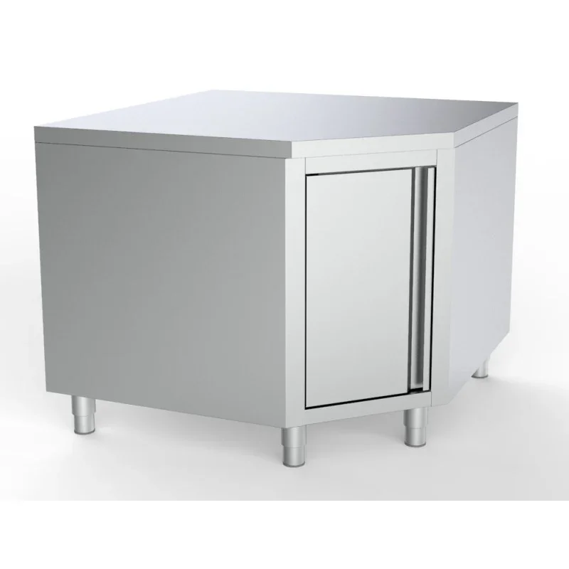 Meuble Inox Bas Angulaire - L 1000 x P 600 mm Offre Limitée