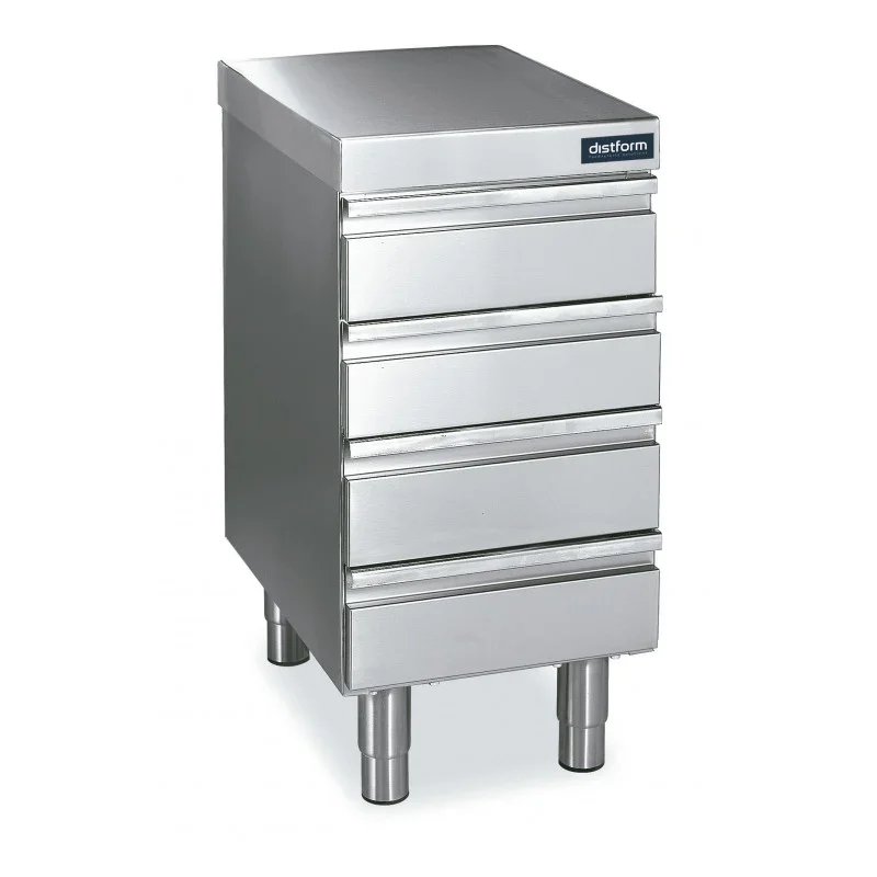 Module 4 Tiroirs avec Plan de Travail et Dosseret - L 500 x P 700 mm Offre Exclusive