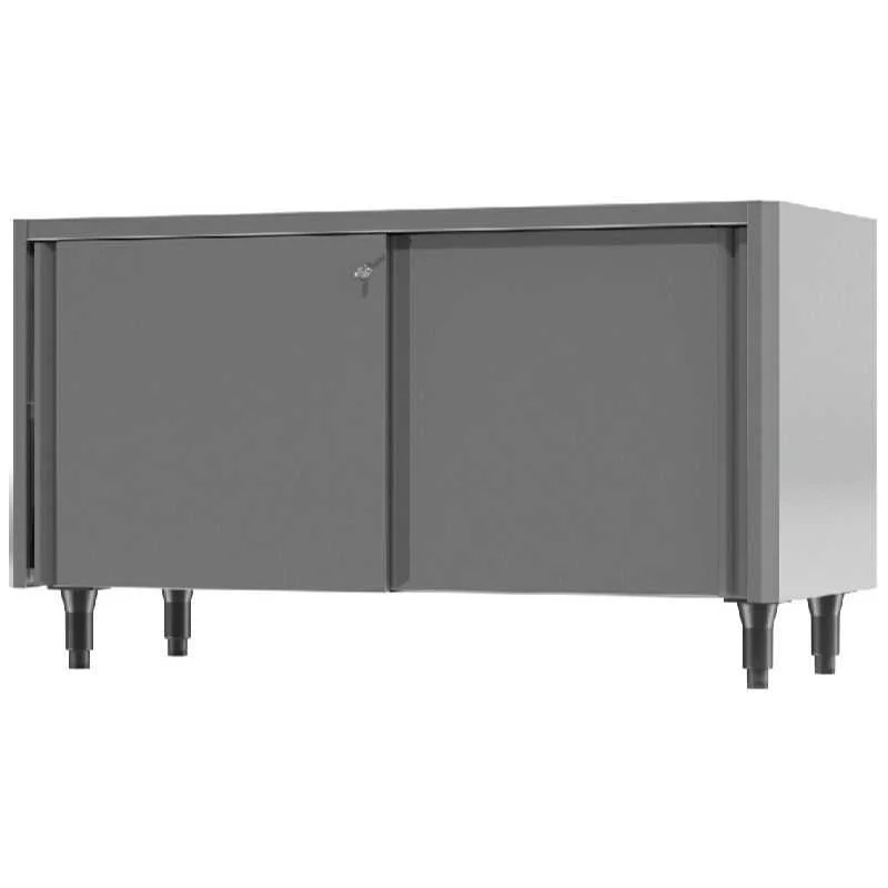 Meuble Bas Sans Dessus - 2 Portes Coulissantes - L 1 500 mm Pas Cher