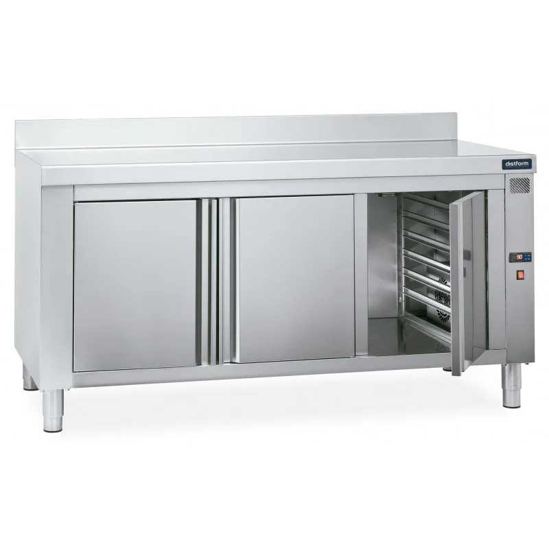 Petit Prix Meuble Chauffant Avec Dosseret - 1600X700X850 3 Glissières Gn 1/1 Portes Battantes