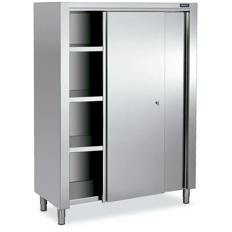 Armoire Inox Haute - 2 Portes Coulissantes 1400x600x1900 Bon Plan