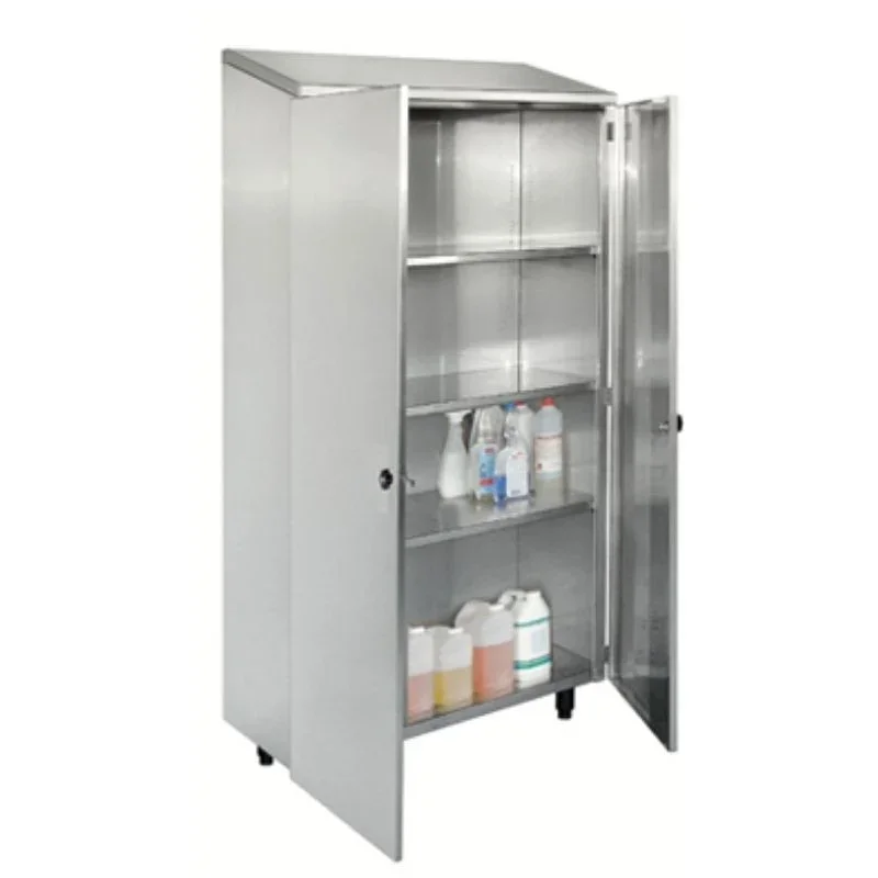 Commander Maintenant Armoire Rangement Modulable Inox 2 Portes Battantes avec Roulettes - L 1200 mm