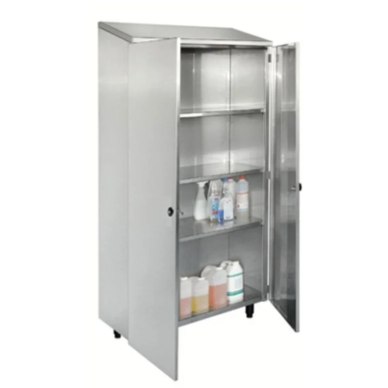 Marque Armoire Rangement Modulable Inox - 2 Portes Battantes sans Roulette