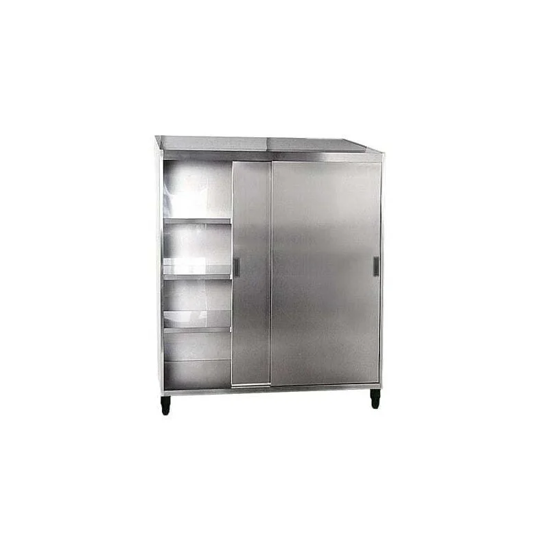 Achetez Aujourd’hui Armoire Haute à 2 Portes Coulissantes avec Roulettes Inox - L 1400 mm