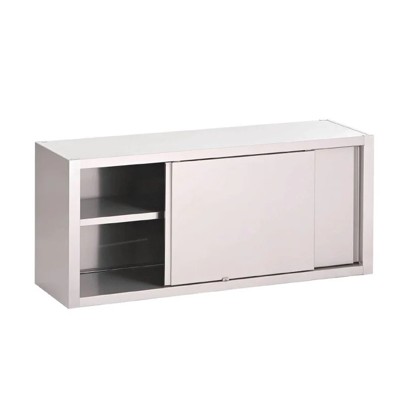 Placard Mural en Inox Avec Portes Coulissantes - L 2000 x 400 mm Satisfait Ou Remboursé