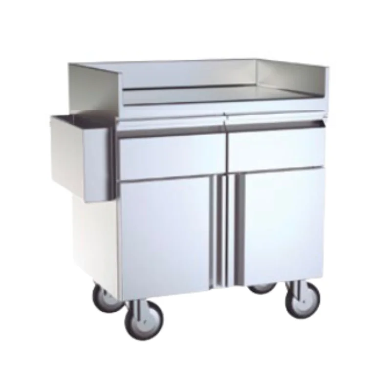 Prix Cassé Mobilier D’Appoint pour Terrasse avec Dosserets Latéraux – 2 Portes - 2 Tiroirs - L 1000 x P 600 mm