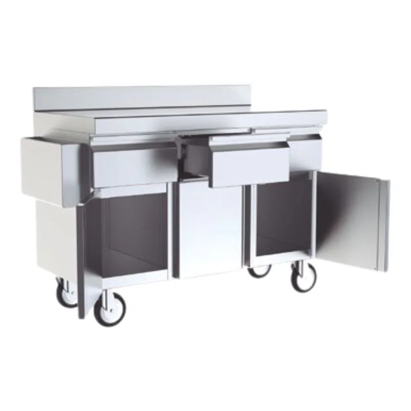 Haute Qualité Mobilier D’Appoint pour Terrasse avec Dosserets Latéraux – 3 Portes - 3 Tiroirs - L 1500 x P 600 mm