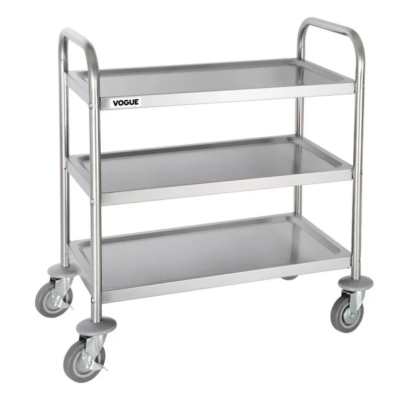 Prix Bas Chariot De Débarrassage en Inox - 3 Niveaux - L 710 X P 405 mm - 128 Kg