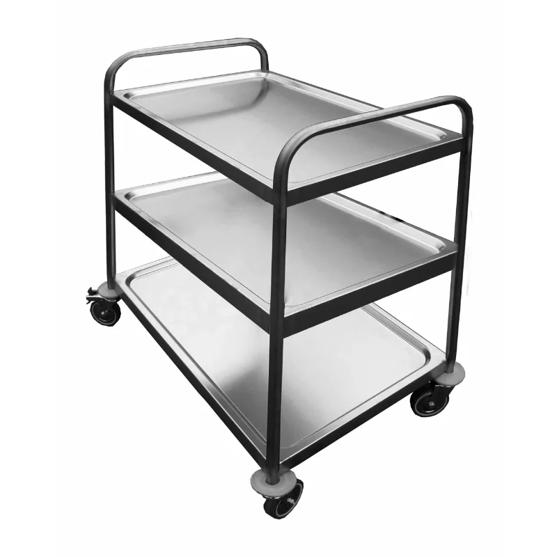 Quantité Limitée Chariot Inox Soudé - 3 Plateaux - L 800 mm