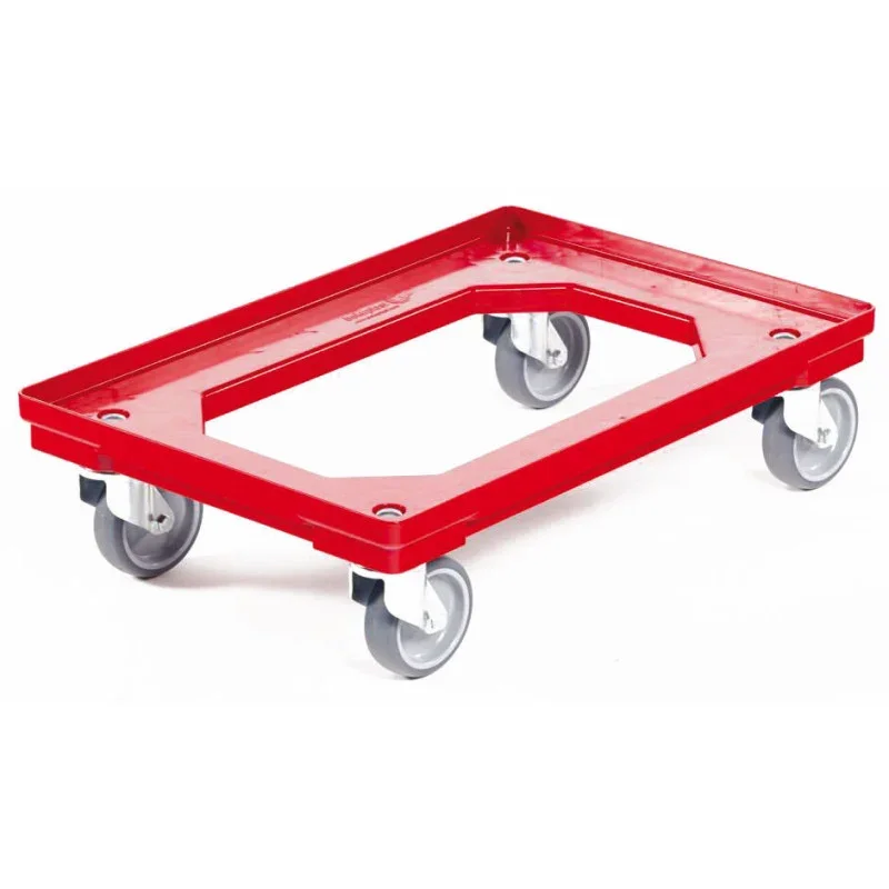 Chariot Porte-Bac Universel - Rouge Prix Cassé