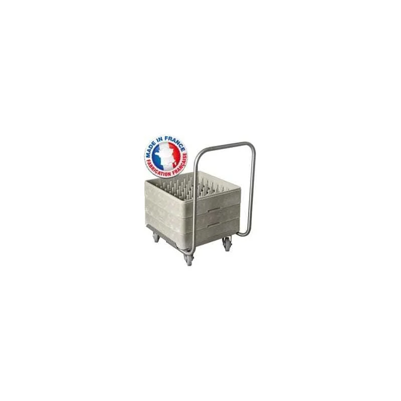 Chariot Porte-Casiers et Plateau 500x500 - Avec guidon Meilleur Prix