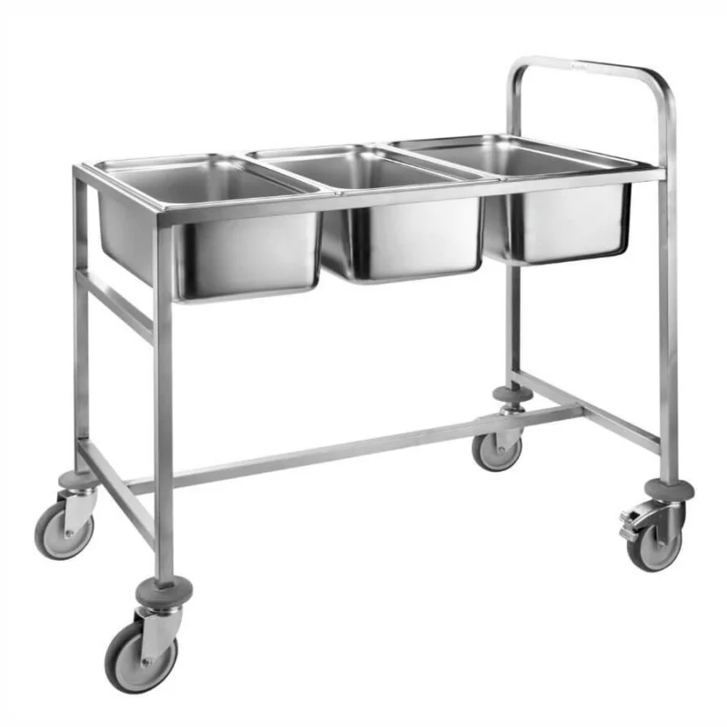 Réduction Chariot de Transport en Inox pour Bac GN