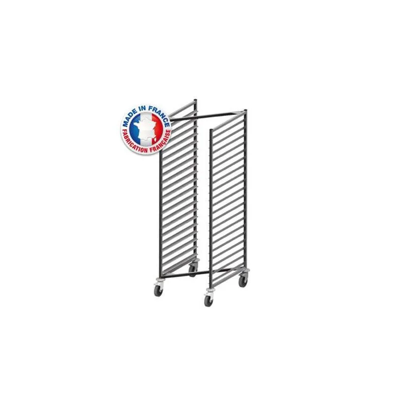 Remise Échelle Gastronorme Encastrable GN 2/1 avec Roulettes Polyamide - 20 Niveaux