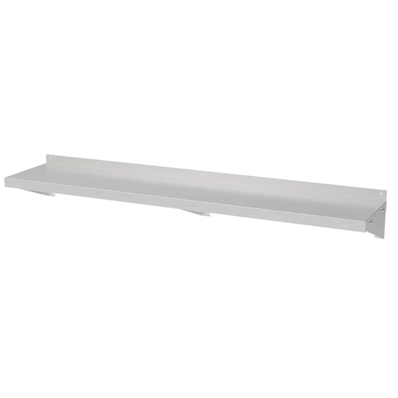 Soldes Etagère Murale en Inox avec Equerres - L 1400 x P 400 mm