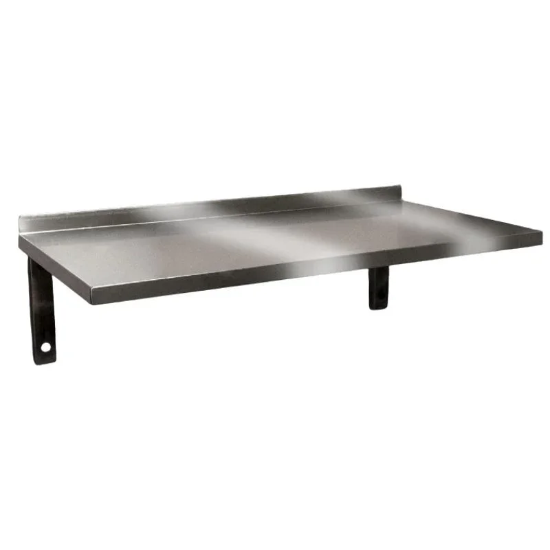Etagère Murale Pleine avec Dosseret en Inox - P 400 - L 1200 mm Solde