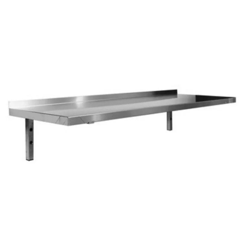 Promotion Etagère Murale Pleine avec Dosseret en Inox - P 400 - L 1400 mm