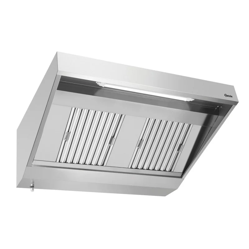 Livraison Express Hotte Murale avec Moteur et Eclairage - L 1400 x P 900 mm