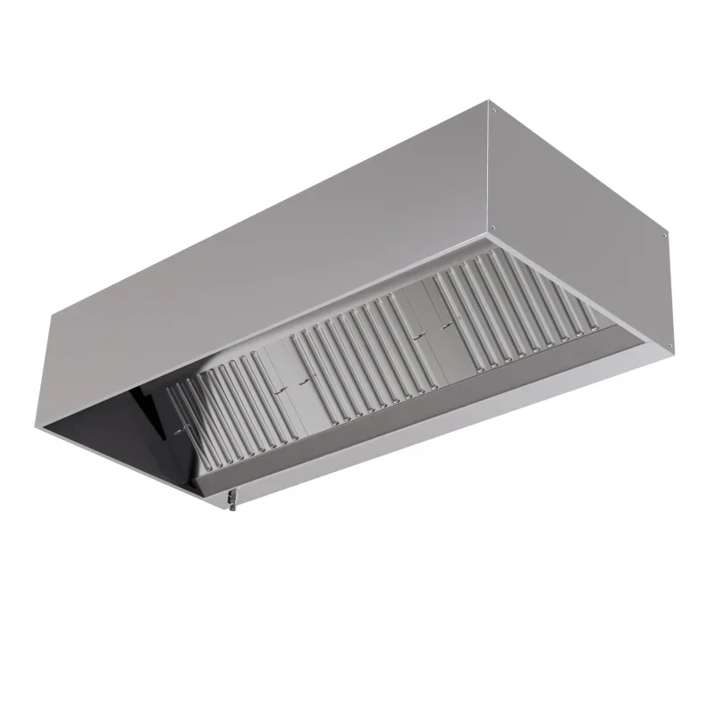 Hotte Cubique Profondeur 1100 avec Led et Sans Moteur - Longueur 2000 Soldes