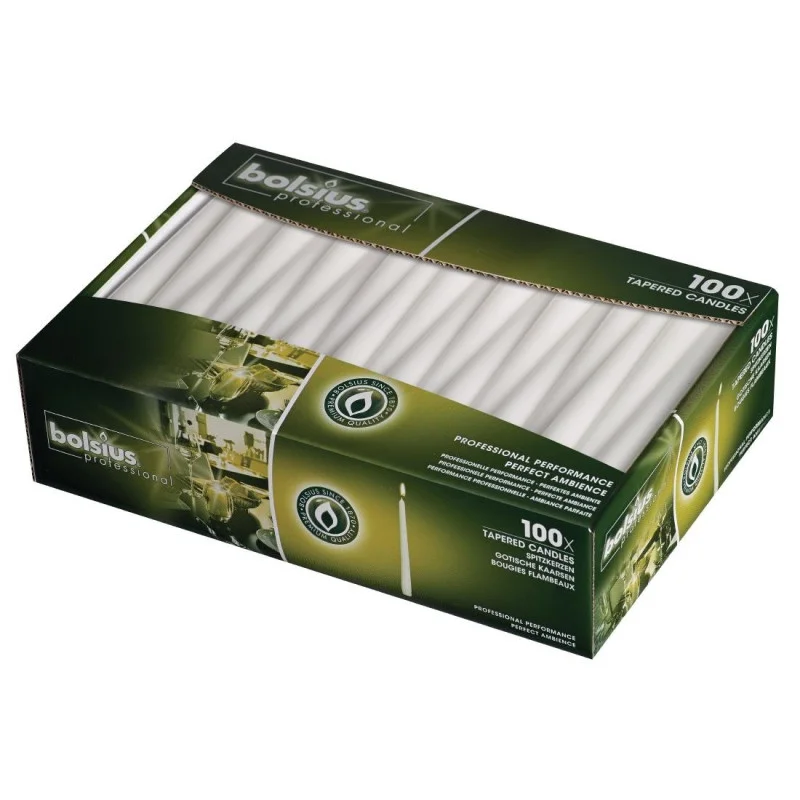 Nouveauté Bougies Effilées 254 mm Blanches
