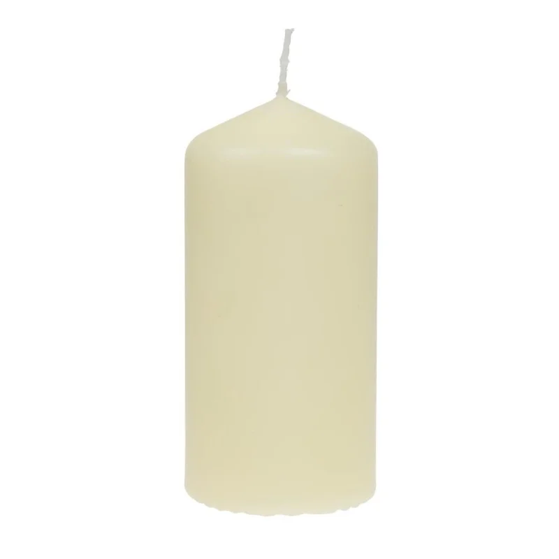 Bougies Hautes Cylindriques Ivoire 120 mm - Lot de 12 Marque