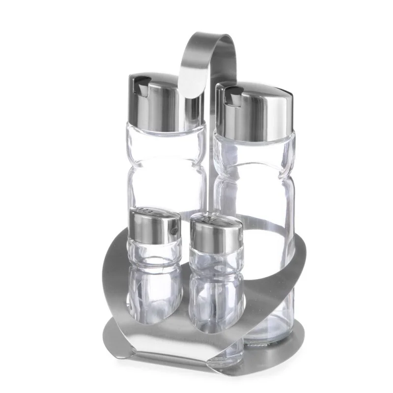 Produit De Marque Ménagère 4 Pièces - Huile, Vinaigre, Poivre et Sel