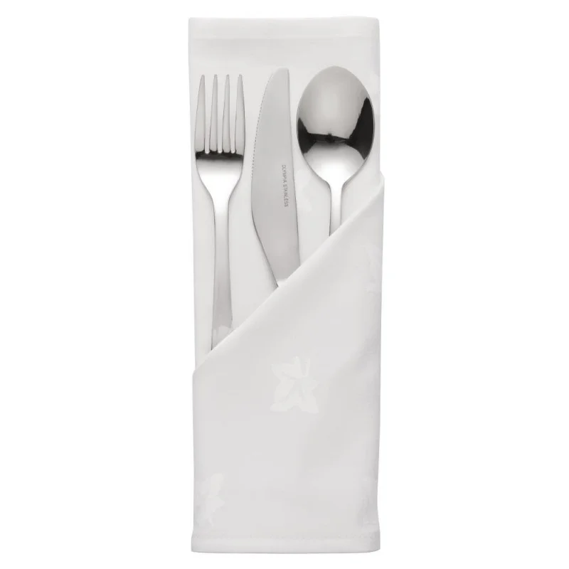 Serviettes Blanches En Coton450 X 450Mm - Lot De 10 Meilleur Prix