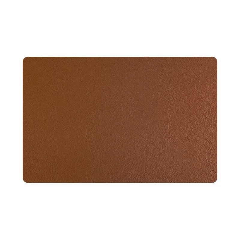 Authentique Nappe en Cuir Brun - 450 x 320 mm