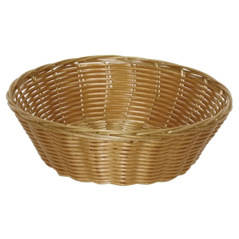 Bon Marché Corbeille Ronde en Osier Poly - Lot de 6