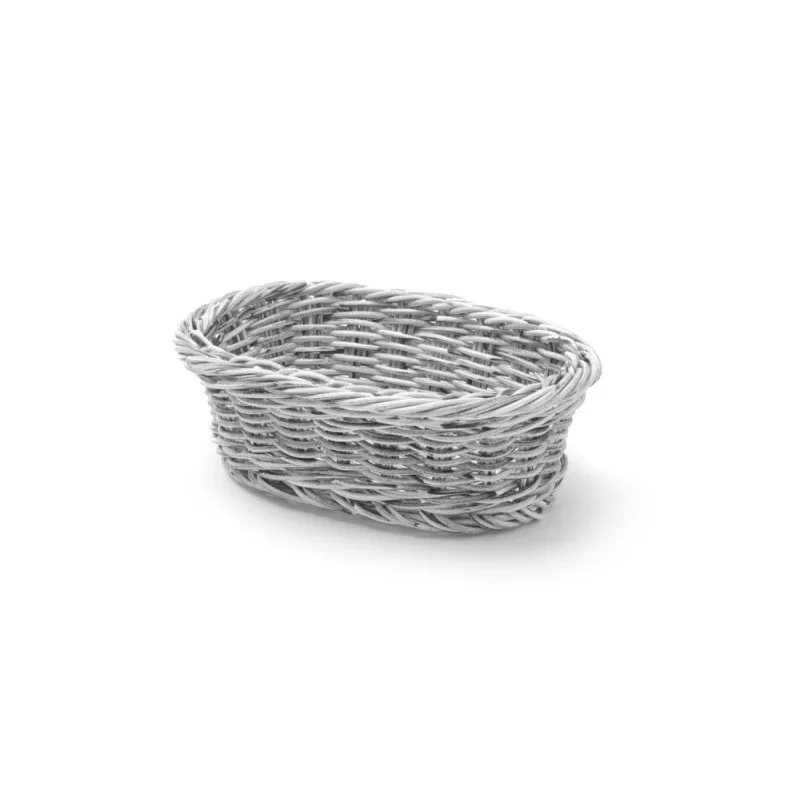 Livraison Gratuite Corbeille à Pain Ovale Grise - 190 x 120 mm