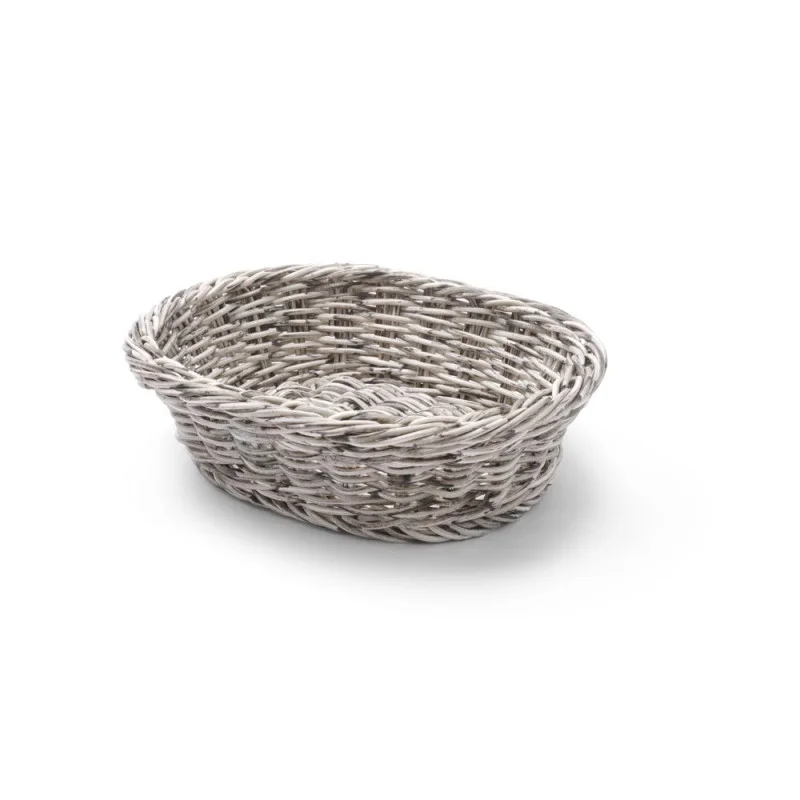 Expédié Aujourd’hui Corbeille à Pain Ovale Grise - 250 x 190 mm