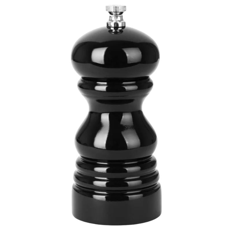 Moulin à Sel ou à Poivre en Bois Noir - 125 mm Dernier Modèle