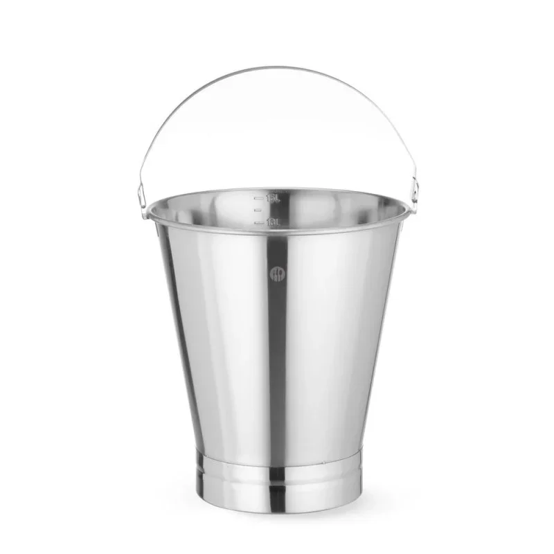 Seau en Inox avec Fond Renforcé - 15 L Livraison Express