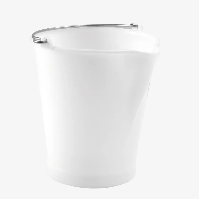 Livraison Express Seau 12L Bec Verseur Inox Blanc