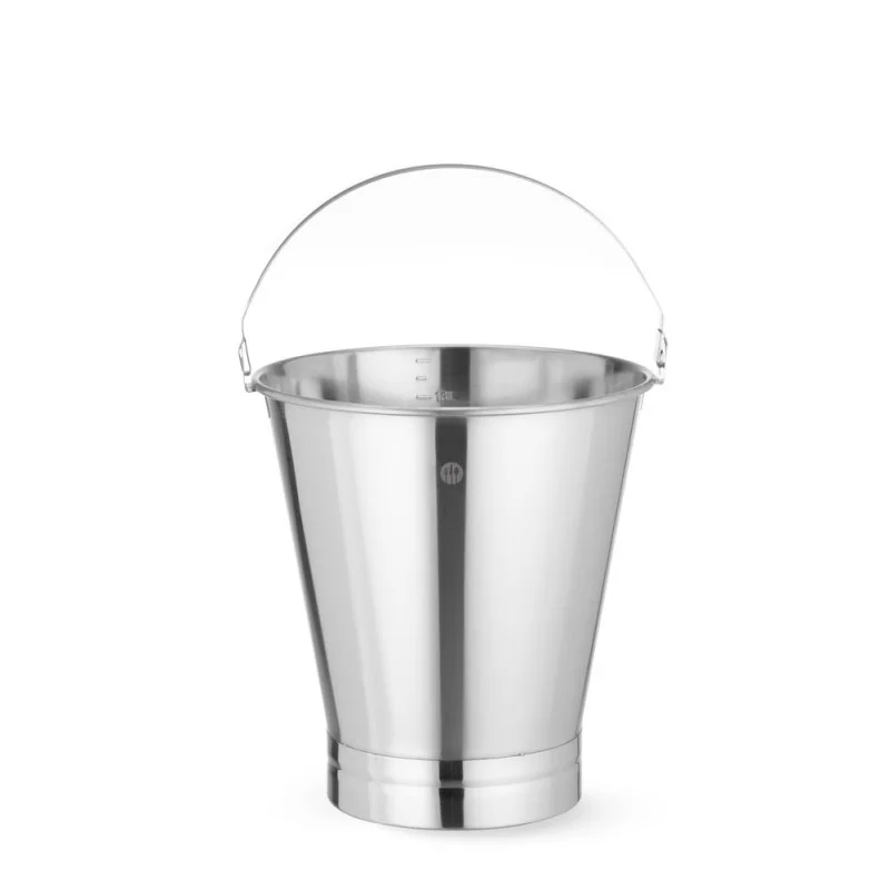 Seau en Inox avec Fond Renforcé - 10 L Satisfait Ou Remboursé