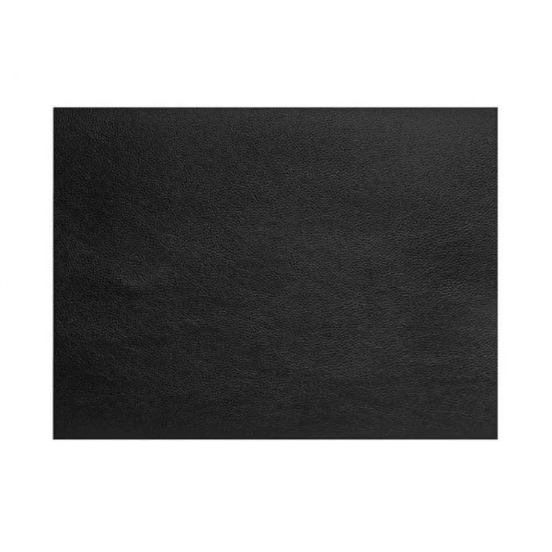 Set De Table Rectangulaire En Cuir Noir Grainé Cos - 45X30 Cm Nouveauté