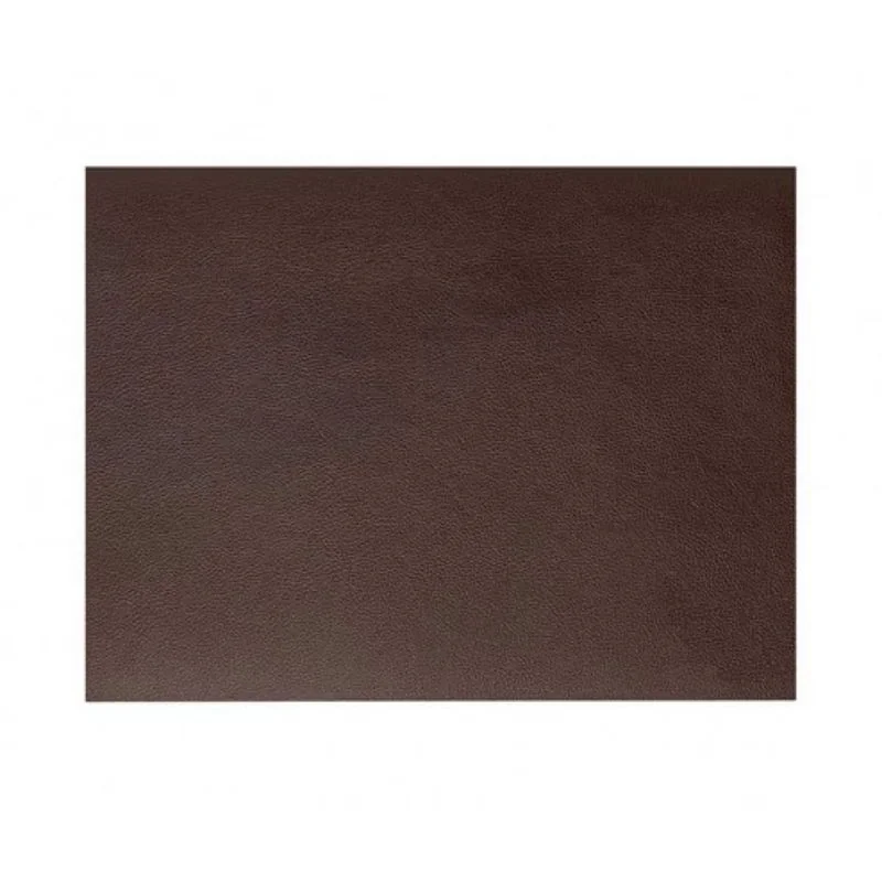 Acheter En Ligne Set De Table Rectangulaire En Cuir Marron Grainé Rinia - 45X30 Cm