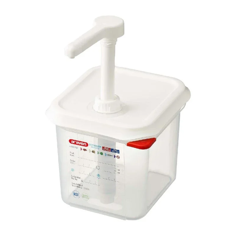 Distributeur de Sauce Transparent GN 1/6 - 2,6 L Seulement Aujourd’hui