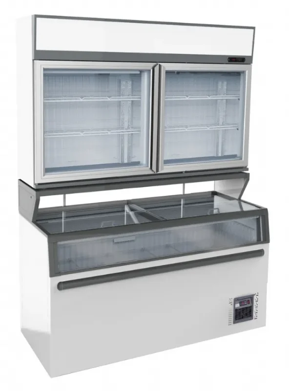 Vitrine murale frigorifiques blanc 2 portes en verre Commander Maintenant